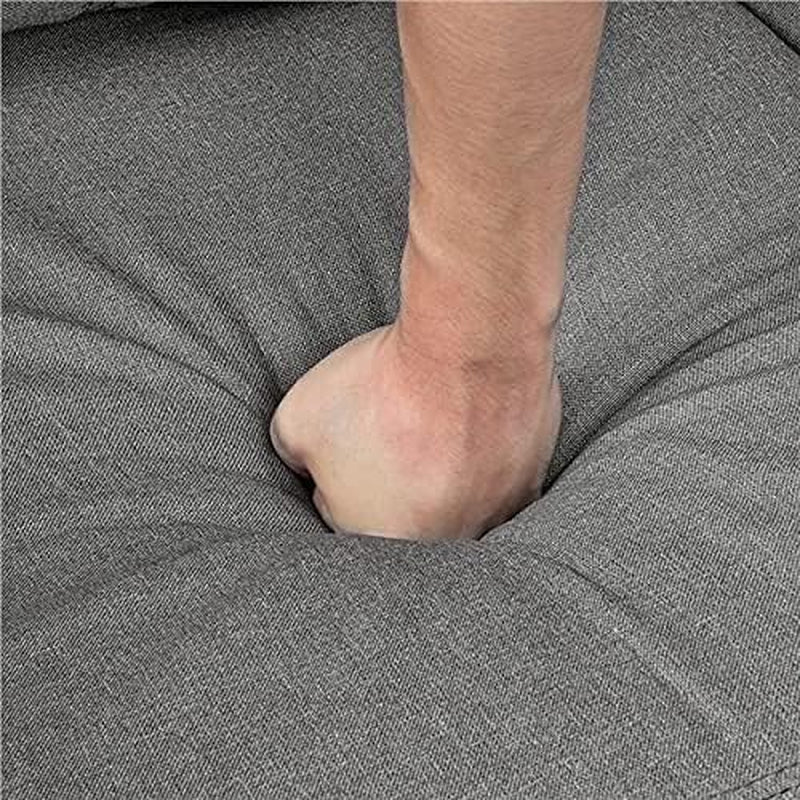 Fabric Recliner Chair Set of 2, Upholstered Reclining Sofa Chair with Pocket Springs for Living Room, Home Theater Seating with Thicker Seat Cushion, Gray